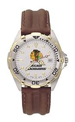 Chicago Blackhawks All Star Leather Mens Watch