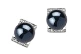 Francine Black 8-9mm AAA Japanese Akoya 14 Karat Gold Pearl Earring Set