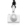 Ziovani 3D Camera Charm w/ CZ Stainless Steel Pendant Necklace