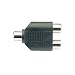 2 to 1 Female Socket x RCA Phono Audio Adapter Splitter