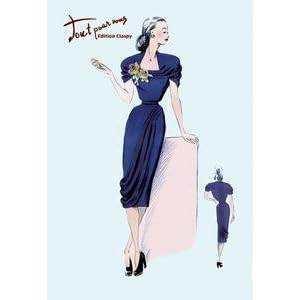 Framed Black poster printed on 20 x 30 stock. Royal Blue Dress with Corsage