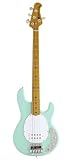 Ernie Ball Music Man Classic Collection StingRay 4 String Bass - Single Humbucker Mint Green Finished Birdseye Maple Neck White Pickguard