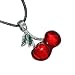 Red Cherries Pewter Pendant Necklace