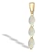 14K Yellow Gold Genuine Pear Opal 3-Stone Pendant