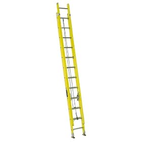 Louisville Ladder FE1724 Fiberglass Extension Ladder, Type I, 24 Feet, 250 Pound Duty Rating