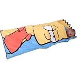 Matching Bedrooms Soft Simpsons Kids Snuggle Sac Sleeping Bag with Attached Pillow and Carry Bag New