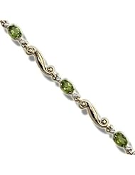 .06 ct 6-6X4 Oval Peridot Gold Bracelet