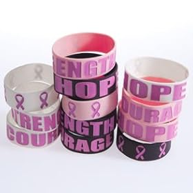  Jumbo Breast Cancer Rubber Bracelet