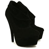 Produkt-Bild: Spy Love Buy Wildleder-Imitat Pfennigabsatz Plattform Kn&ouml;chel Stiefel Schuhe "Gia"