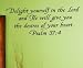 Vinyl Wall Decal Art Decor Inspirational God Sticker Quote Psalm 37 Delight R25