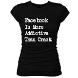 Facebook Crack: Custom Junior Fit Bella Sheer Longer Length Rib T-Shirt