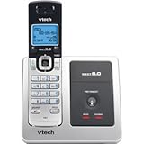 V-Tech DS6111 DECT 6.0 Cordless Phone with Caller ID and Handset Speakerphone (Silver/Black)