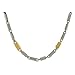 Men's Gold Overlay Stainless Steel Polished Texture Necklace, 24