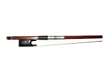 Full-size 4/4 Silver Mounted Violin Bow, Brazilwood, Flower Inlay, Well-balanced Bow