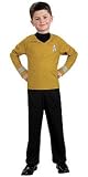 Star Trek Movie Child’s Gold Shirt Costume with Dickie and Pants, Medium