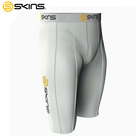 SKINS スキンズ SPORTハーフタイツ ホワイト・グレー S
