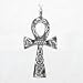 Ankh Pendant with Hieroglyphics in Sterling Silver, #8704