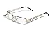 Premium Khan Metal Rectangular Reading Glasses Unisex Semi Rimless