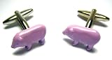 Pink Pig Cufflinks w/Gift Box