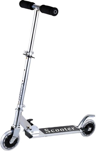 Top Alu Scooter Roller Tretroller silber TÃV GS 120 mm Top Alu Scooter Roller Tretroller silber TÃV GS 120 mm