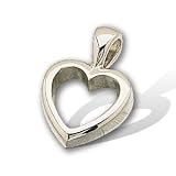 Titanium/Platinum Heart Shaped Pendant