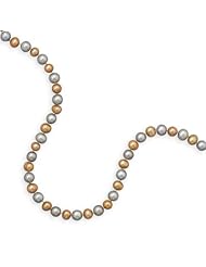20.5" Gold and Grey Cultured Freshwater Pearl Necklace [Jewelry]