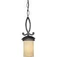 Quoizel LP1505IB La Parra 1-Light Mini Pendant with Candella Scavo Glass, Imperial Bronze