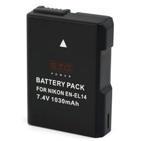 EZOPower Nikon EN-EL14 Battery 1030mAh - Nikon COOLPIX P7000