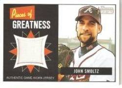 2005 Bowman Heritage Pieces of Greatness Relics #JS John Smoltz - Atlanta Braves (Piece of Authentic Game Used Jersey) (Baseball Cards)