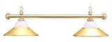 Sterling Deluxe Solid Brass 2 Brass Glass Shades Pool Table Light