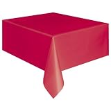 Ruby Red Plastic Tablecloth
