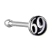 Surgical Steel Black and White 69 Logo Nose Ring