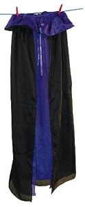 Sarah's Silks Reversible Purple and Black Cape