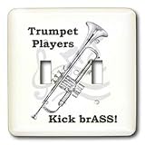 Music - Trumpet Players Kick brASS! - Light Switch Covers - double toggle switch