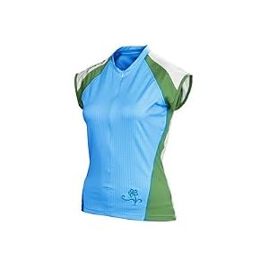 Buy Descente 2008 Ladies Venus Short Sleeve Cycling Jersey - Azure Olive - 13162azol by Descente