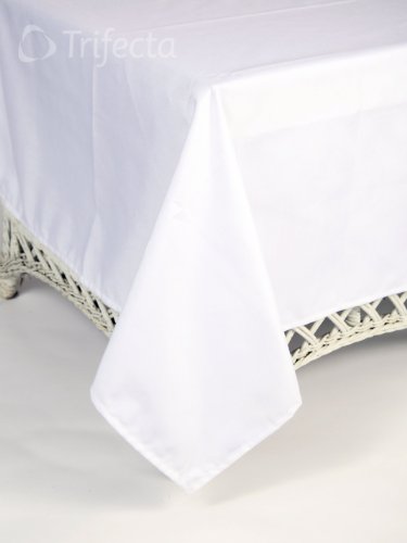 Square Polyester Tablecloth in Several Sizes and Many Colors (White, 72