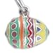 Painted Easter Egg Vintage Style 925 Sterling Silver and Enamel Traditional Charm