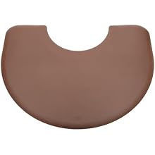 Tough Guy Polyurethane Anti-Fatigue Stylist Mat, Half Round with Round Chair Base Cut Out, Brown