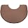 Tough Guy Polyurethane Anti-Fatigue Stylist Mat, Half Round with Round Chair Base Cut Out, Brown