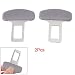 2 Pcs Gray Silver Tone Safety Seat Belt Buckle Alarm Stop for Car Auto