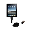 Einziehbares USB Kabel für Apple iPad Tablet Computer mit Hot Sync und aufladen Einsatzmöglichkeiten - von Gomadic mit TipExchange Technology