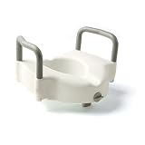 Raised Toilet Seat with Arms and Clamp-On