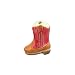 14mm Teeny Tiny Red Cowboy Boot Ceramic Beads