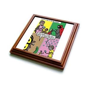 Mothers Day plaster hand prints in the insect world - 8x8 Trivet With 6x6 Ceramic Tile by 