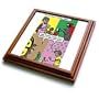 Mothers Day plaster hand prints in the insect world - 8x8 Trivet With 6x6 Ceramic Tile