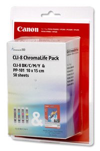 Canon CLI 8 ChromaLife Pack - Ink tank / paper kit