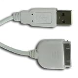 Sumnique - Apple iPod Dock Connector to USB 2.0 WHITE cable Charger/Sync Lead USB2.0 for Color Colour Video Mini Nano