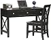 Linon Anna Antique Black Desk & Chair Set