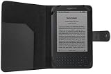 Amazon Kindle 3 / 3G + Wi-Fi Black Leather Flip Wallet Case Cover - By iTechCover