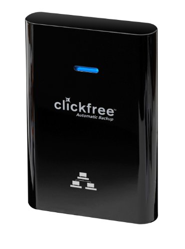 Clickfree Automatic Backup C2N 320 GB USB 2.0 Network Ready Portable External Hard Drive with Cradle, 327NCR (Piano Black)